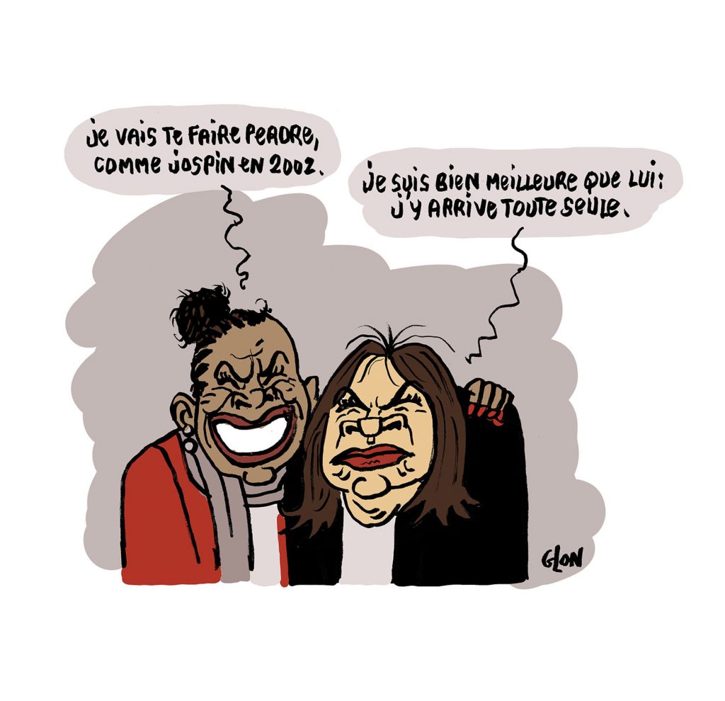 dessin presse humour présidentielle 2022 image drôle Christiane Taubira Anne Hidalgo
