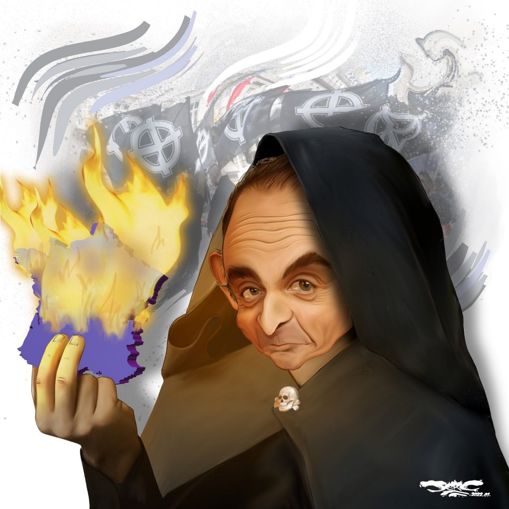 dessin presse humour présidentielle 2022 image drôle Éric Zemmour guerre civile