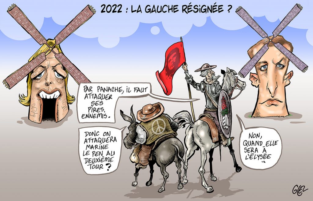 dessin presse humour résignation gauche image drôle présidentielle 2022