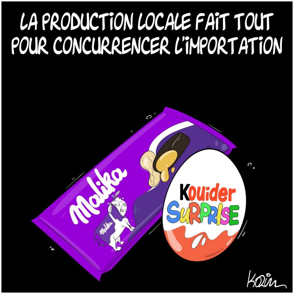 dessin presse humour Algérie production locale image drôle concurrence importation
