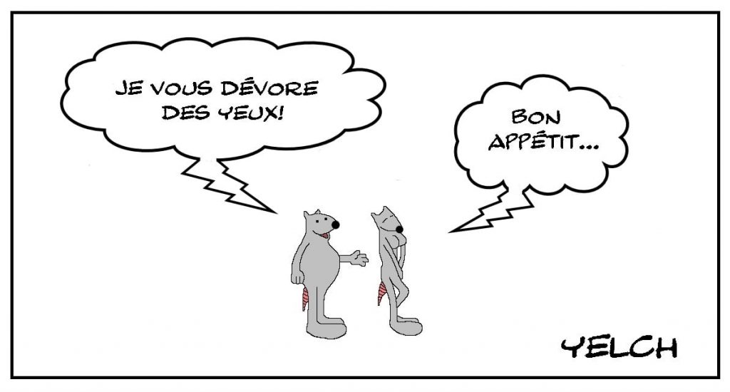 dessins humour drague séduction image drôle regard dévorer