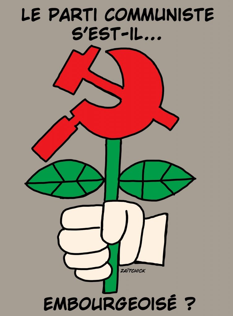 dessin presse humour parti communiste image drôle embourgeoisement