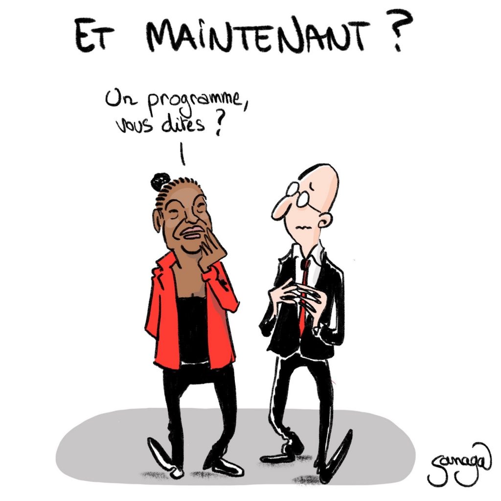 dessin presse humour présidentielle 2022 Christiane Taubira image drôle candidature programme
