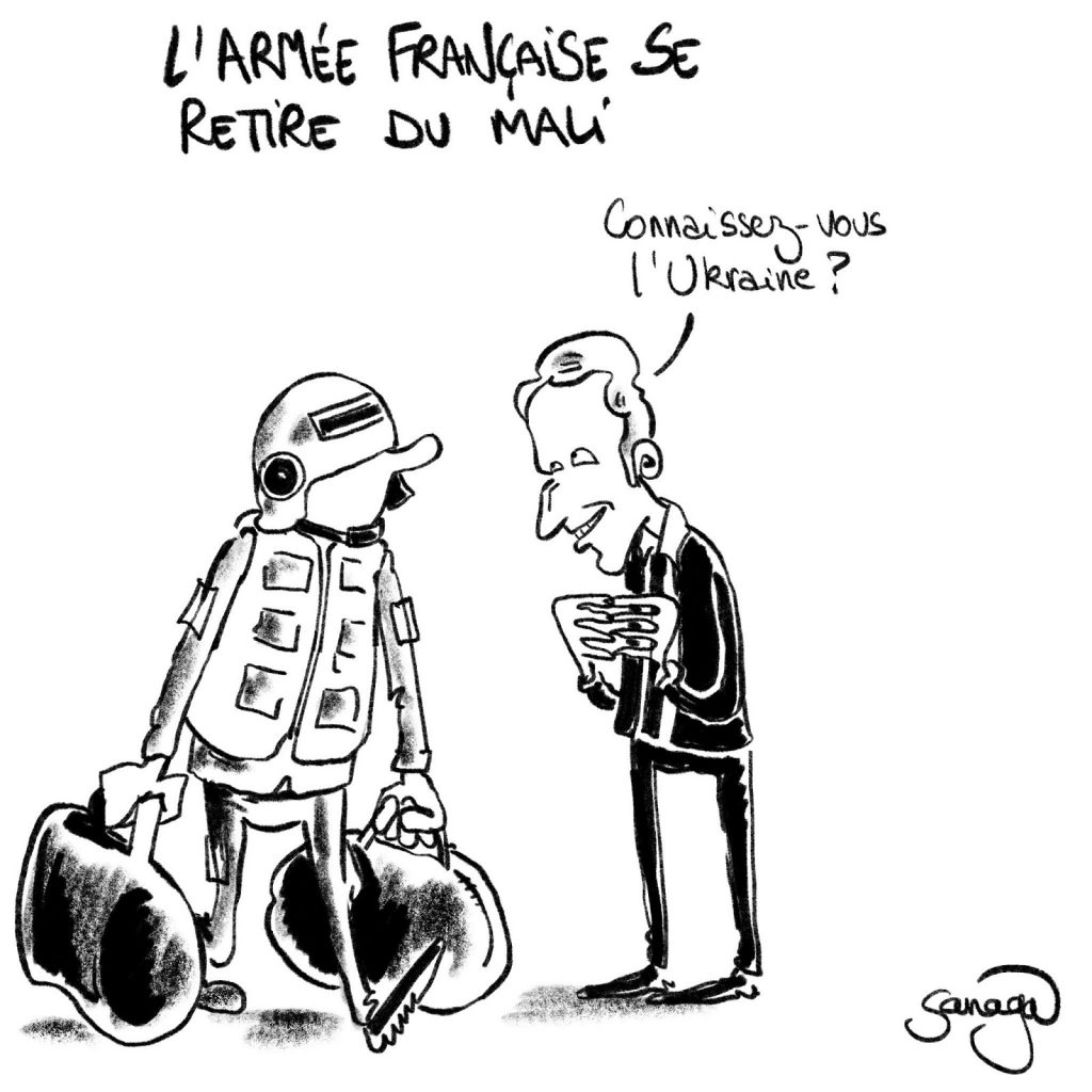 dessin presse humour armée française image drôle retrait Mali