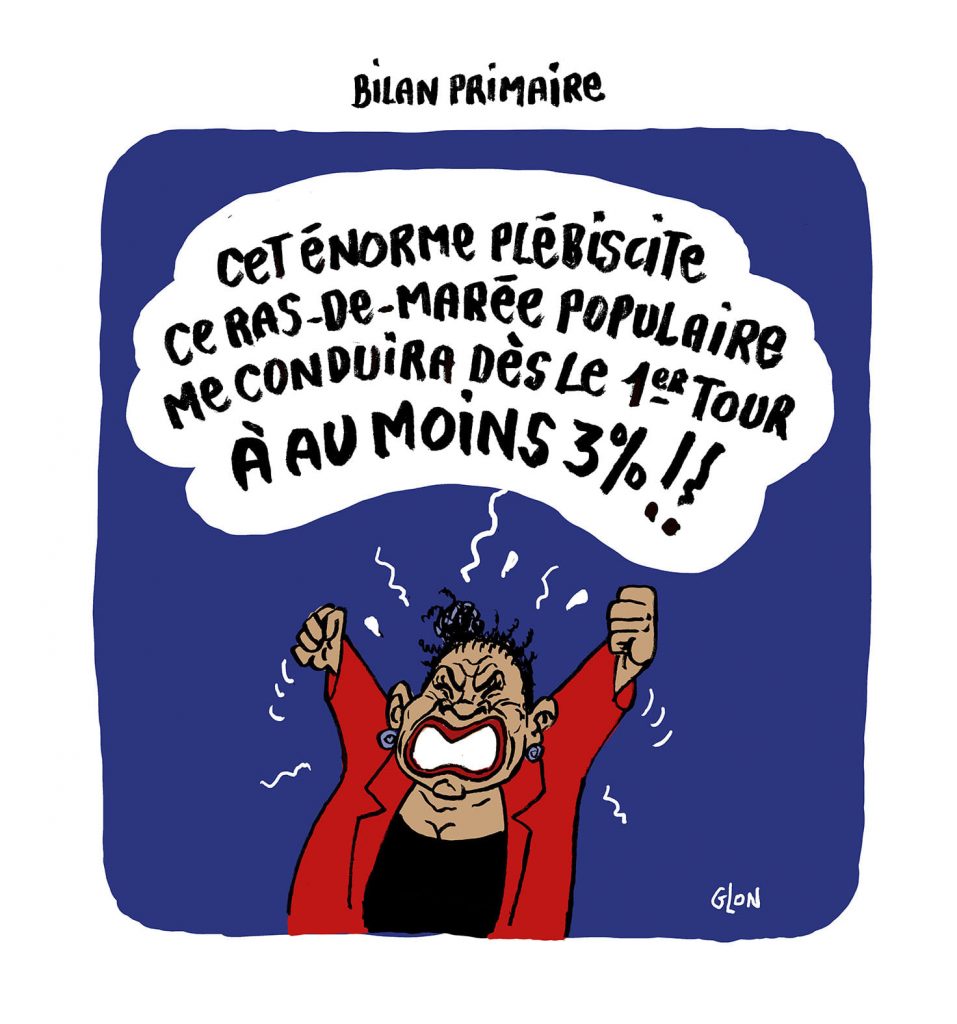 dessin presse humour présidentielle 2022 Christiane Taubira image drôle primaire populaire