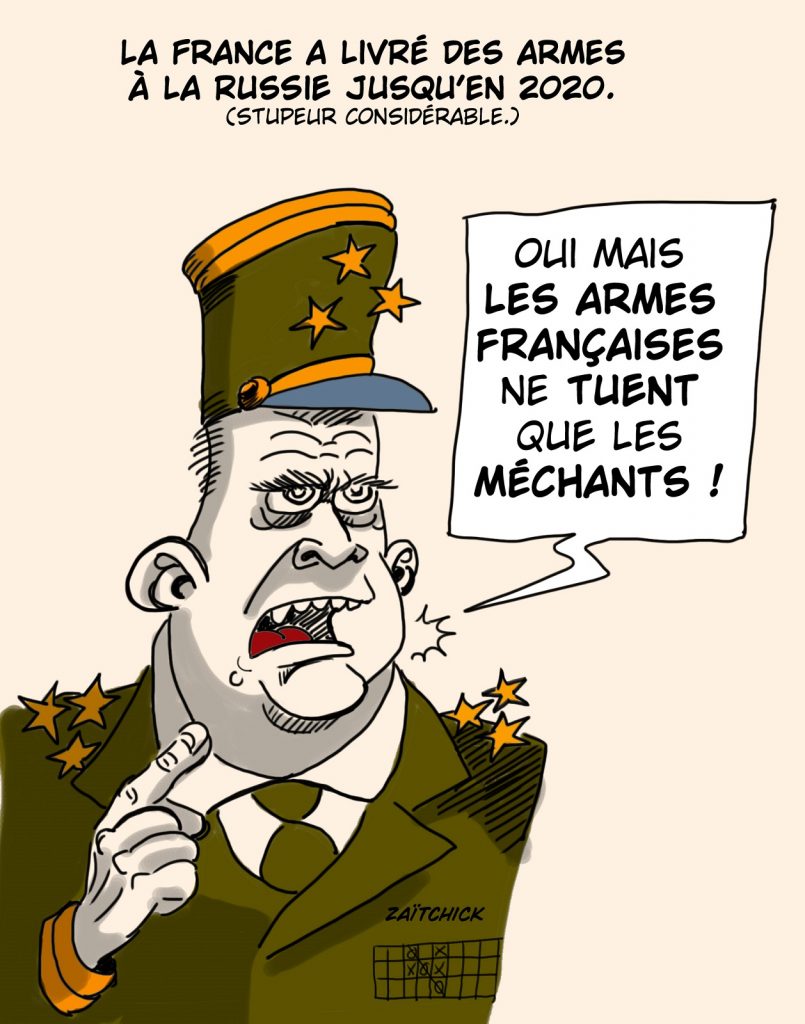 dessin presse humour Russie guerre Ukraine image drôle France livraisons d’armes