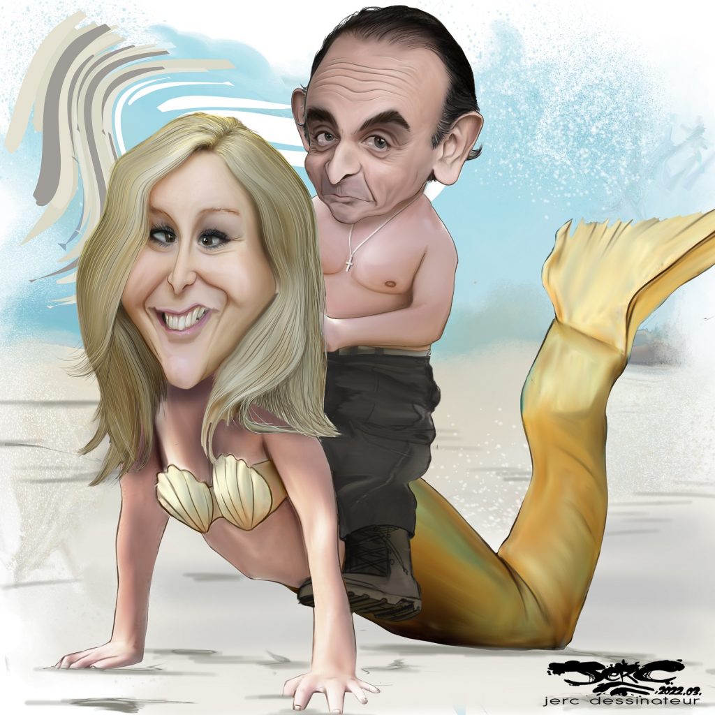 dessin presse humour présidentielle 2022 Éric Zemmour image drôle ralliement Marion Maréchal