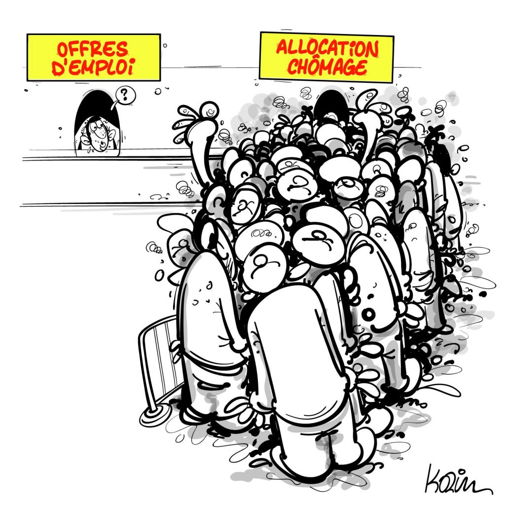 dessin presse humour Algérie chômage image drôle allocations