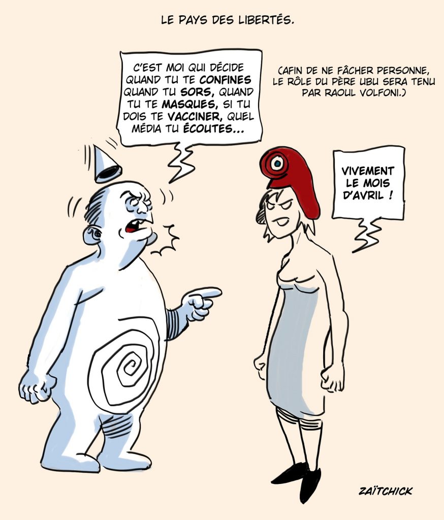 dessin presse humour France pays liberté image drôle coronavirus confinement médias