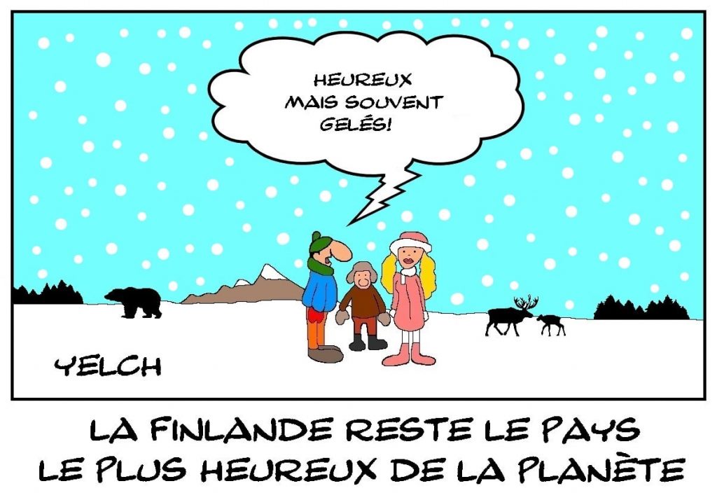 dessins humour Finlande pays image drôle bonheur froid