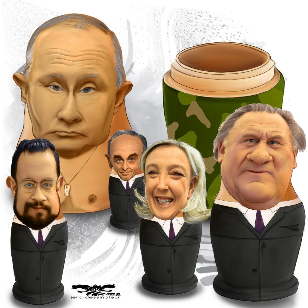 dessin presse humour Vladimir Poutine copains français image drôle guerre Ukraine