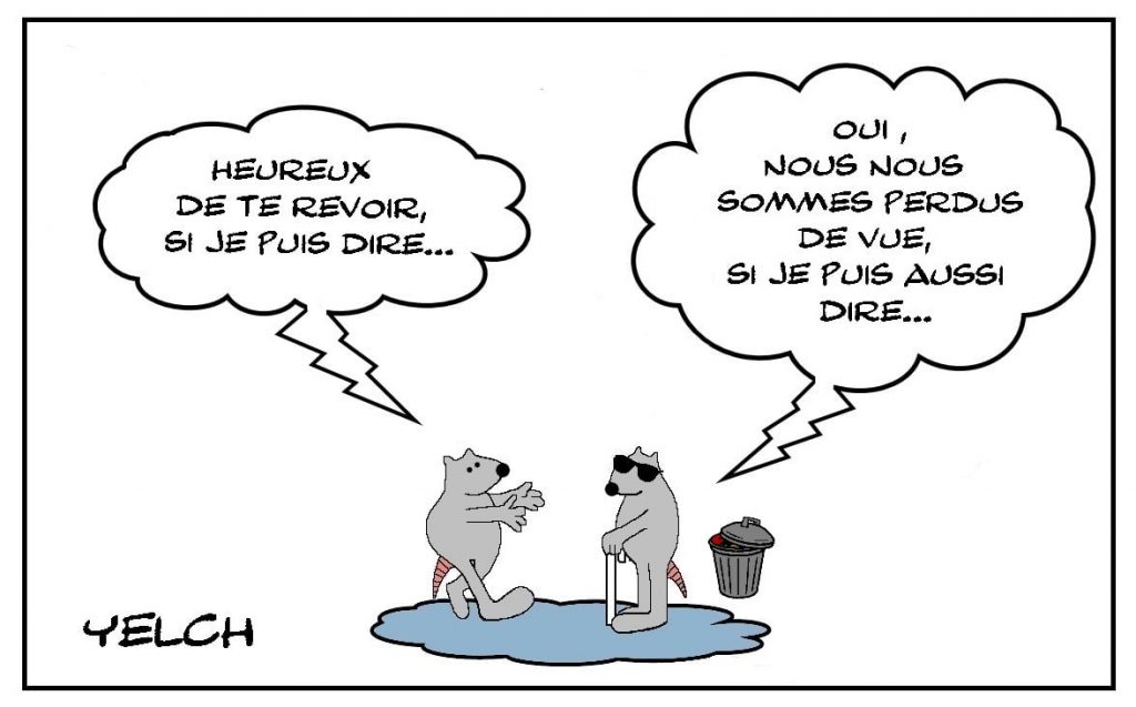 dessins humour aveugles cécité image drôle expressions françaises