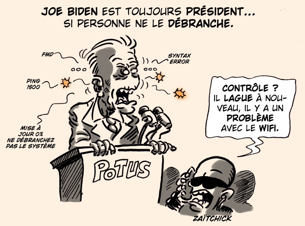 dessin presse humour États-Unis image drôle Joe Biden
