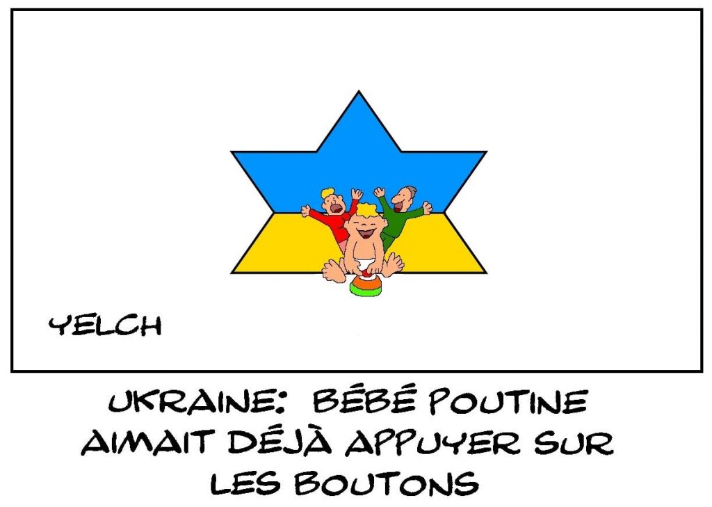dessins humour invasion guerre Ukraine Russie image drôle Vladimir Poutine enfance