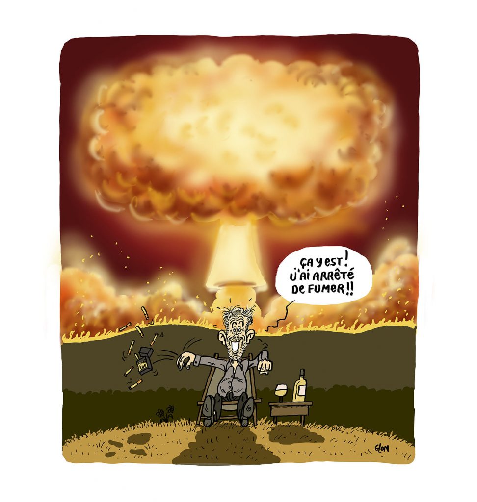 dessin presse humour Russie guerre Ukraine image drôle Vladimir Poutine menace nucléaire