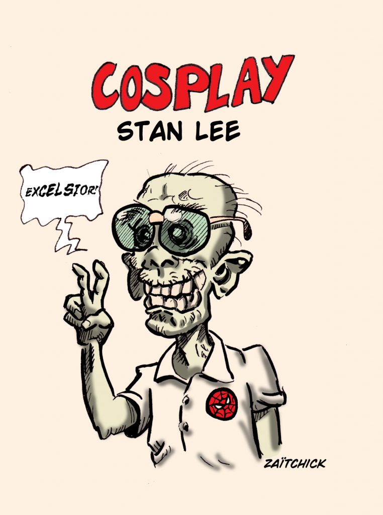 dessin presse humour Clermont Geek Convention image drôle cosplay Stan Lee