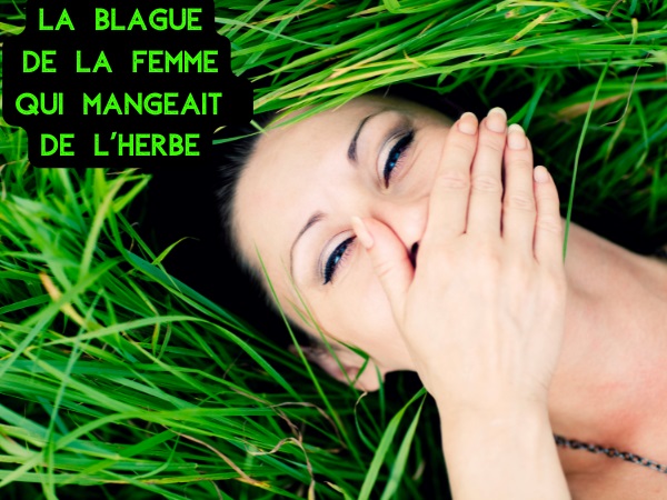 blague femmes, blague nourriture, blague cuisine, blague pauvreté, blague herbe, blague broutage, blague tonte, humour drôle