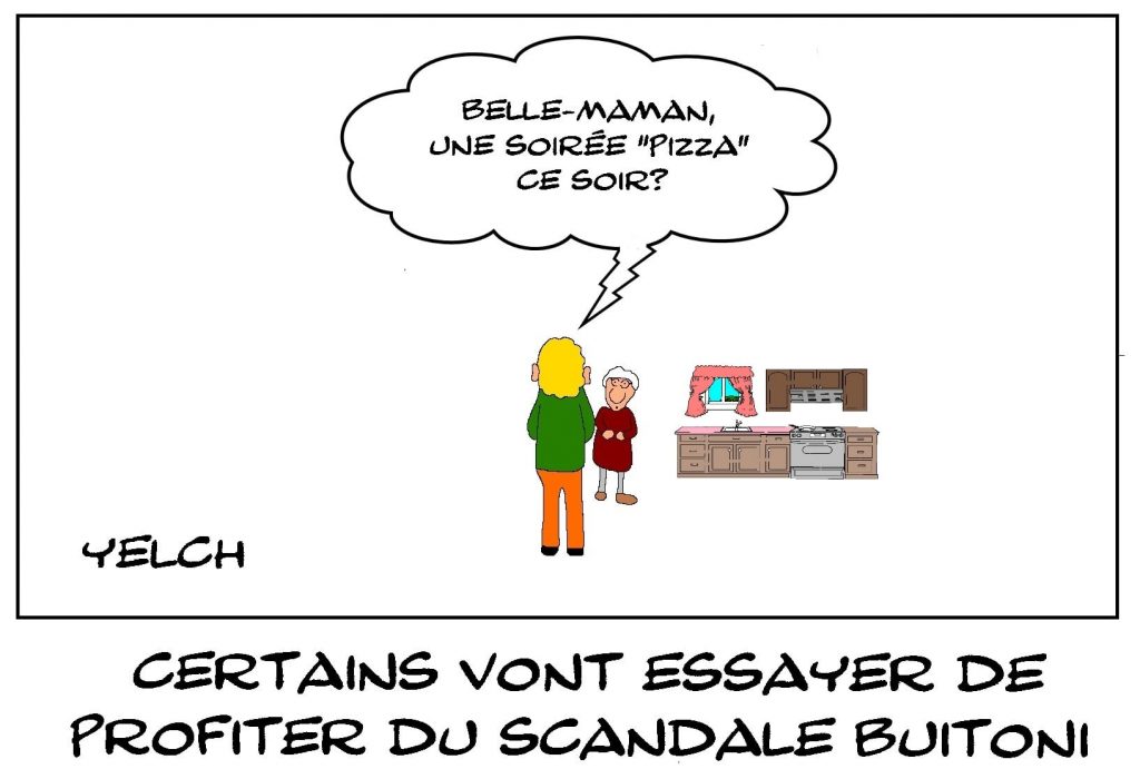 dessins humour Buitoni pizza Fraich’Up image drôle bactérie E. coli belle-mère