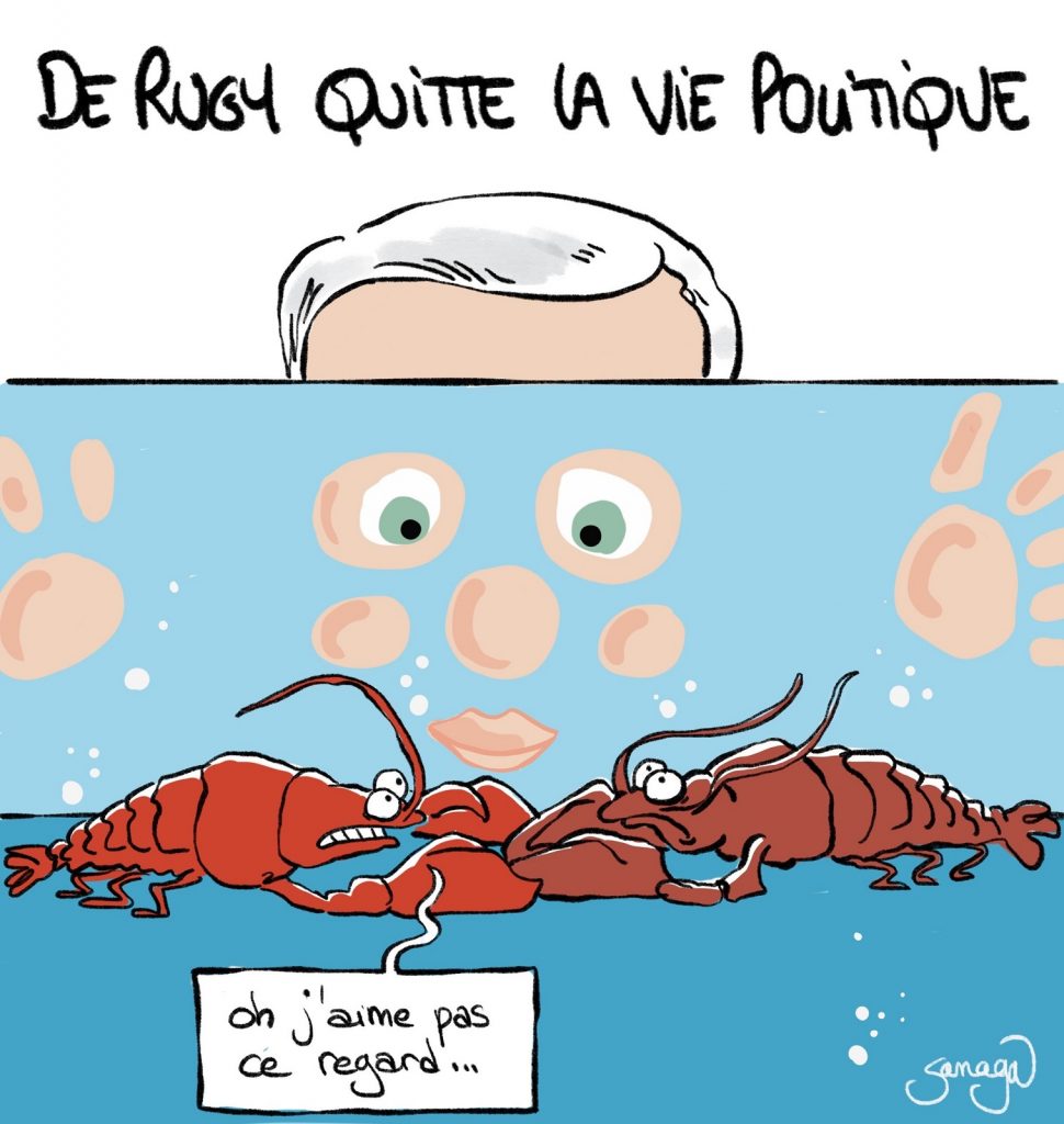 dessin presse humour François de Rugy image drôle départ vie politique homard