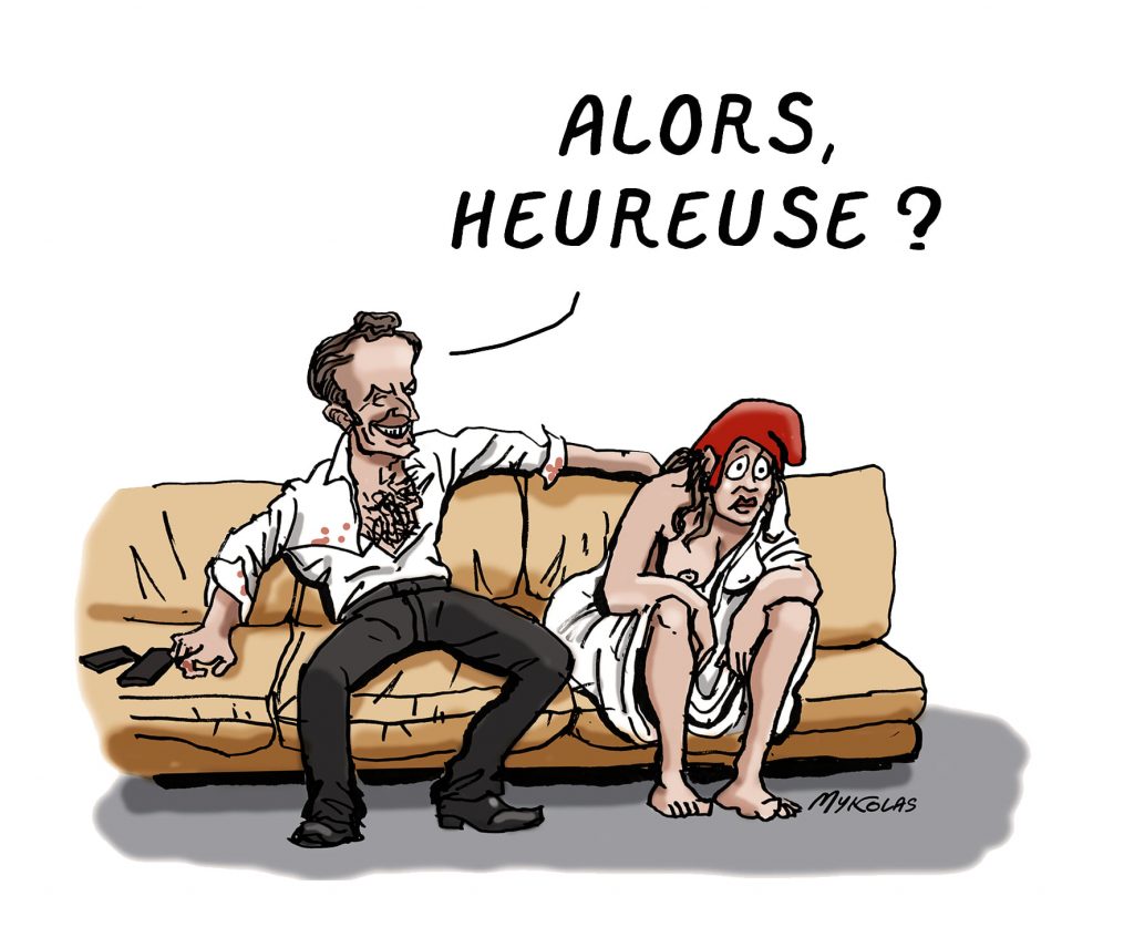 dessin presse humour présidentielle 2022 image drôle réélection Emmanuel Macron