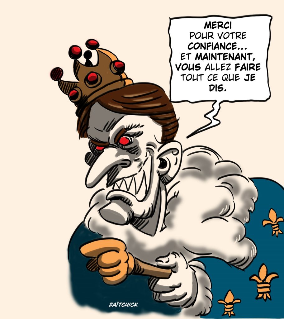 dessin presse humour présidentielle 2022 image drôle réélection Emmanuel Macron