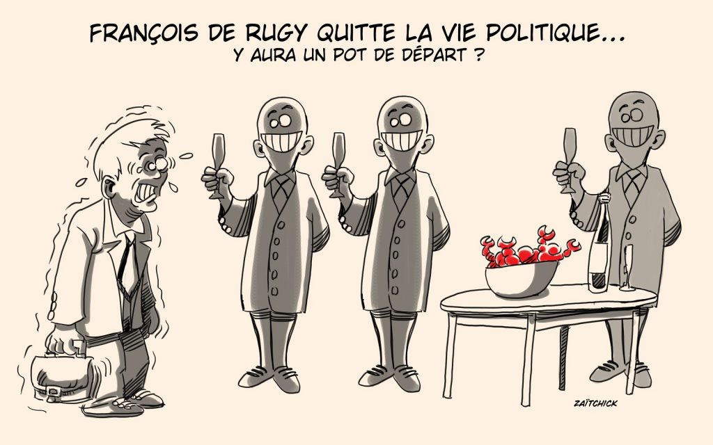 dessin presse humour François de Rugy image drôle départ vie politique homard