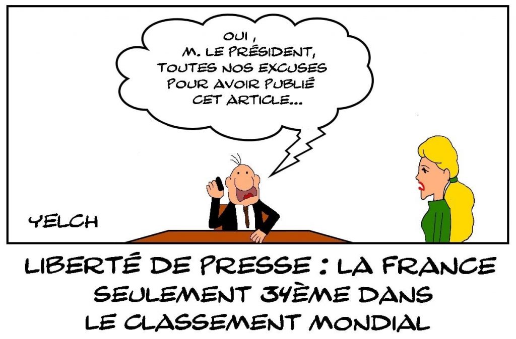 dessins humour France liberté presse image drôle classement mondial