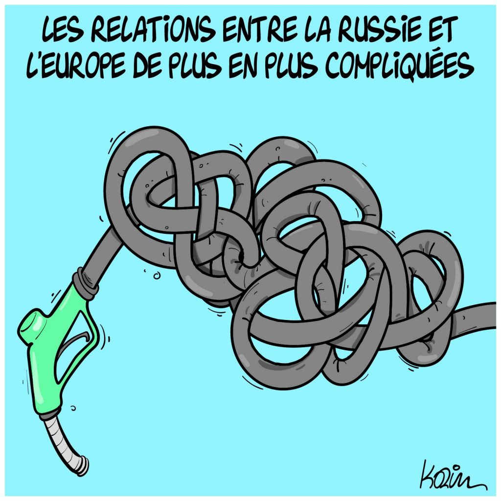 dessin presse humour guerre Ukraine Russie image drôle Europe relations pétrole