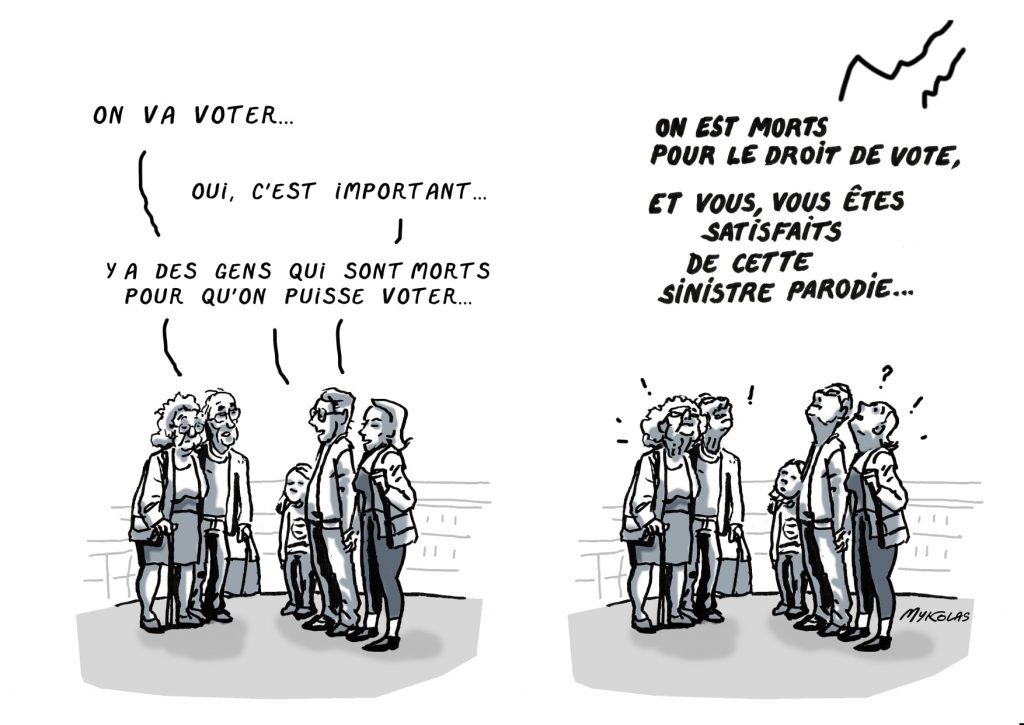 dessin presse humour présidentielle 2022 image drôle droit de vote