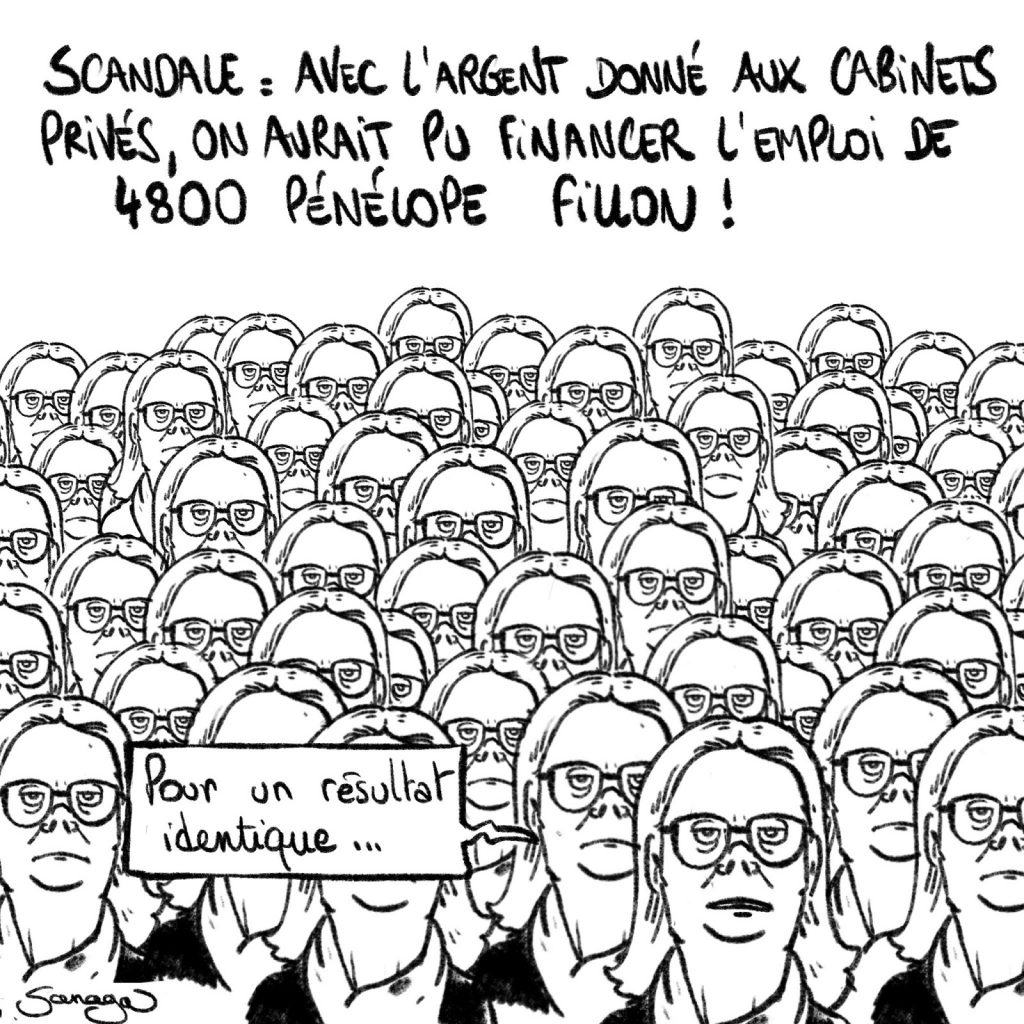 dessin presse humour scandale McKinsey image drôle Penelope Fillon