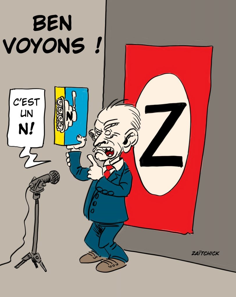 dessin presse humour guerre Ukraine Russie image drôle Présidentielle 2022 Éric Zemmour