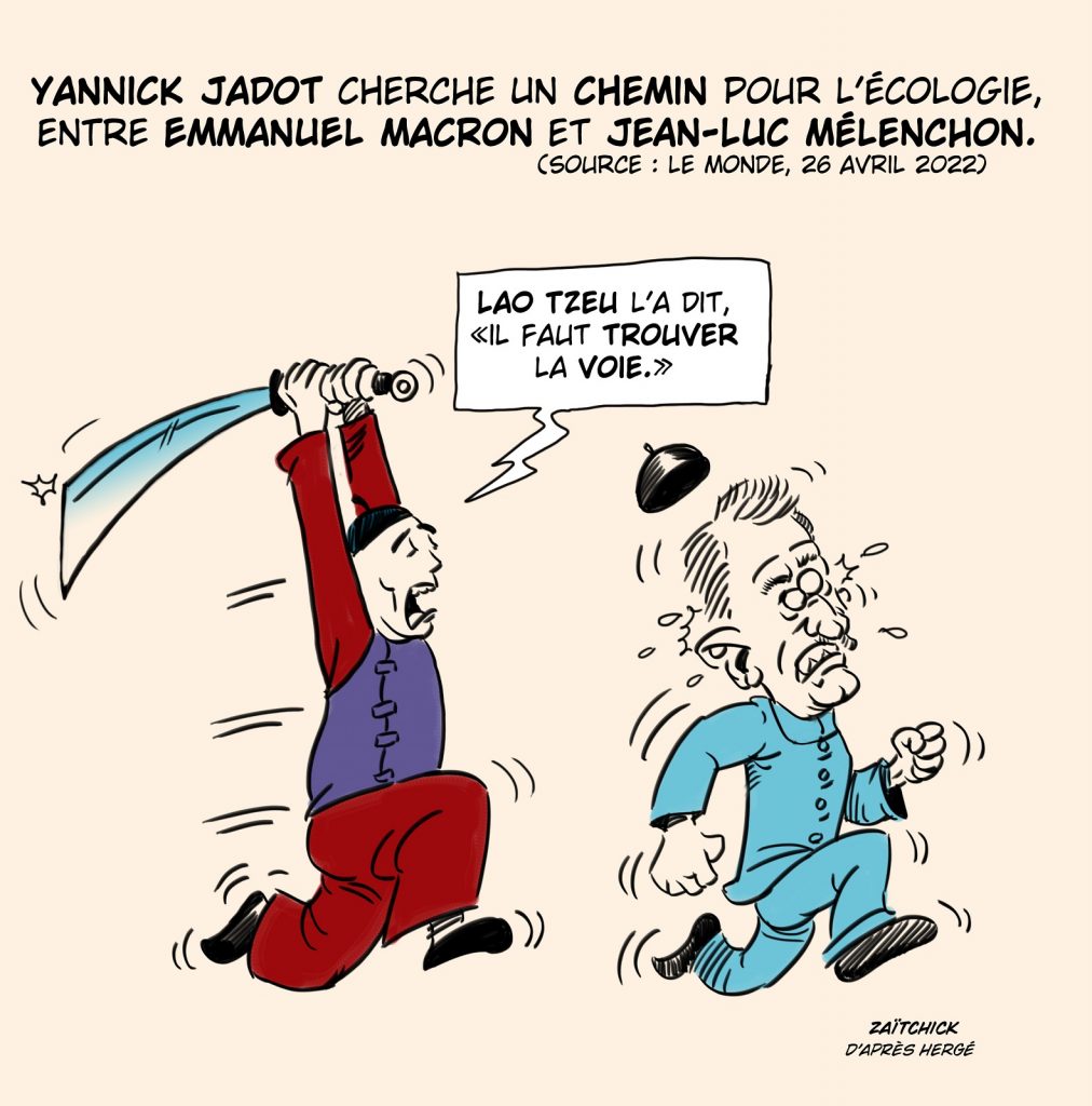 dessin presse humour écologie Yannick Jadot image drôle législatives 2022