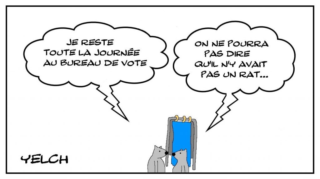 dessins humour présidentielle 2022 image drôle bureau vote abstention