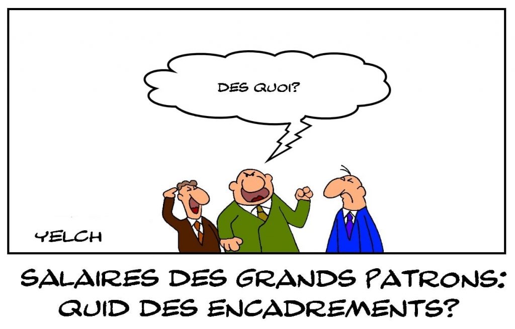 dessins humour France grands patrons image drôle encadrement salaire