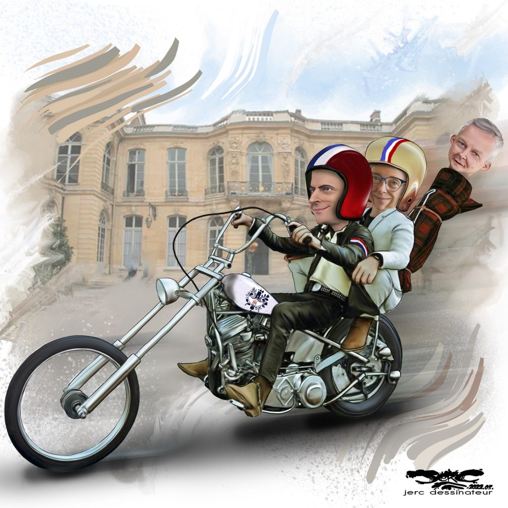 dessin presse humour Emmanuel Macron nomination image drôle première ministre Élisabeth Borne