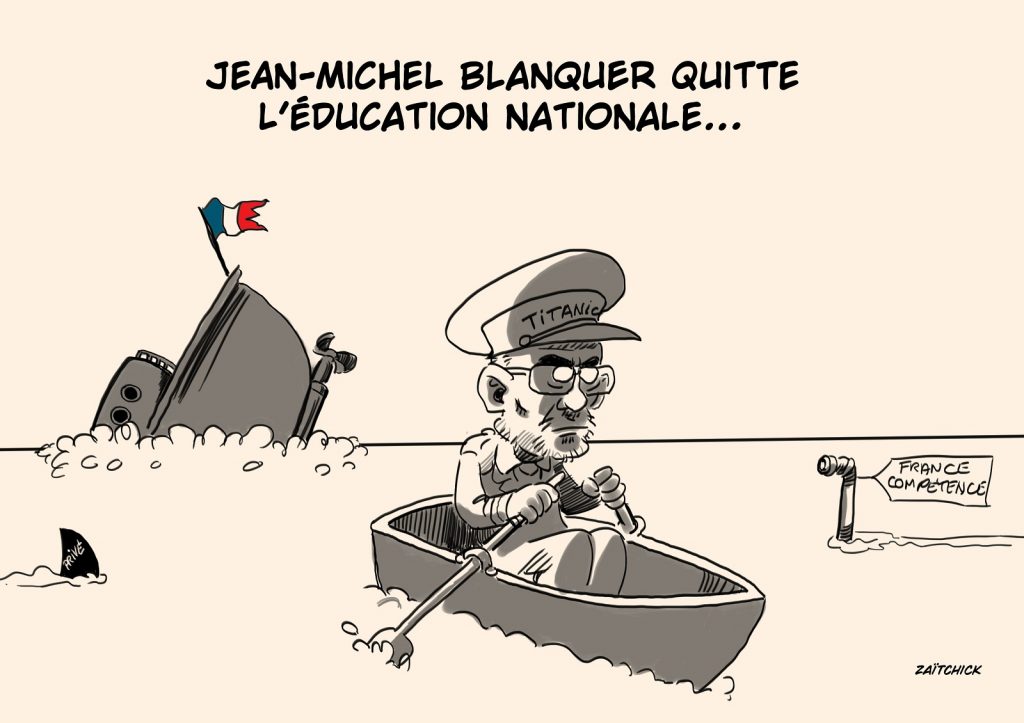 dessin presse humour Jean-Michel Blanquer image drôle Éducation Nationale