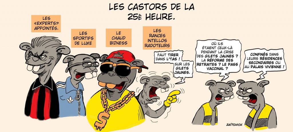 dessin presse humour présidentielle 2022 image drôle castors vote barrage républicain