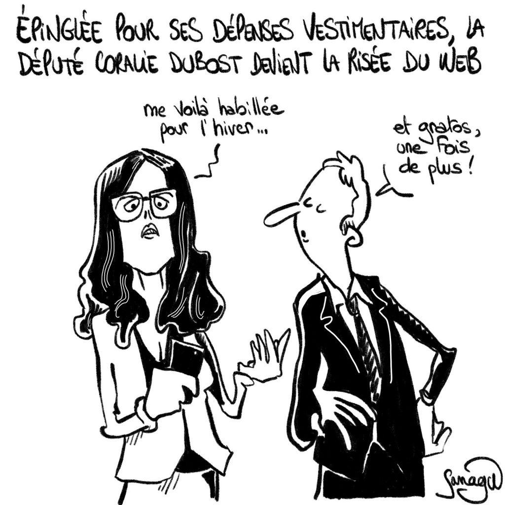 dessin presse humour Coralie Dubost députée LREM image drôle gestion frais mandat