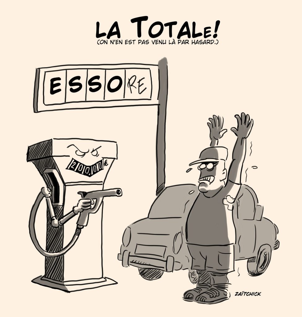 dessin presse humour inflation hausse des prix image drôle essence carburant