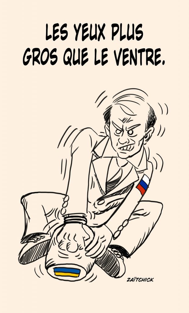 dessin presse humour guerre Ukraine image drôle Vladimir Poutine