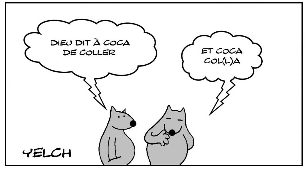 dessins humour un jour Dieu image drôle Coca-Cola