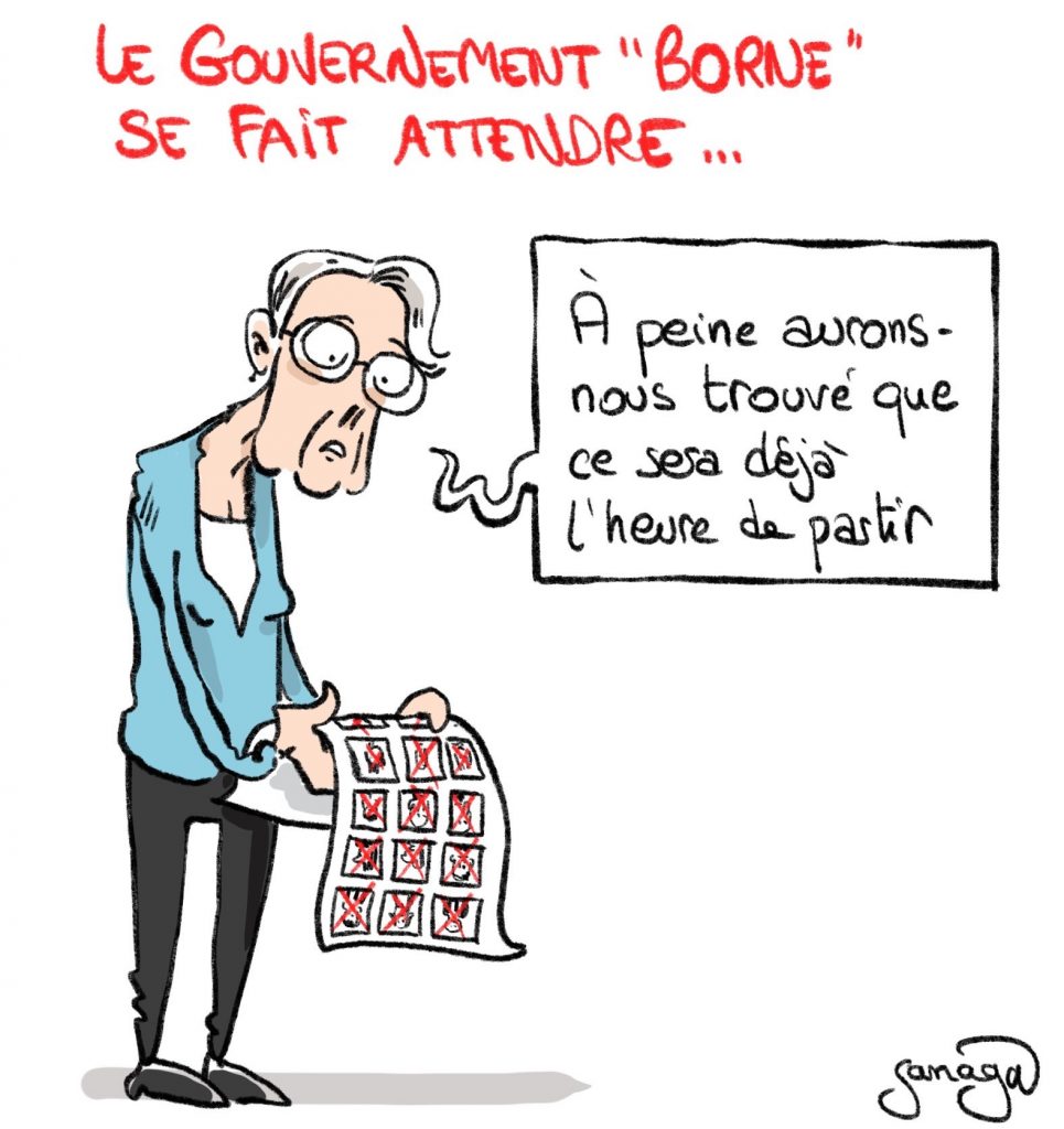 dessin presse humour nomination gouvernement image drôle première ministre Élisabeth Borne