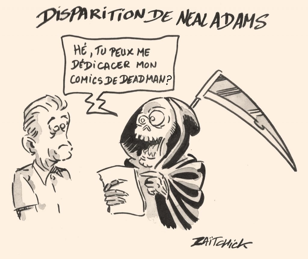 dessin presse humour décès Neal Adams image drôle comics book