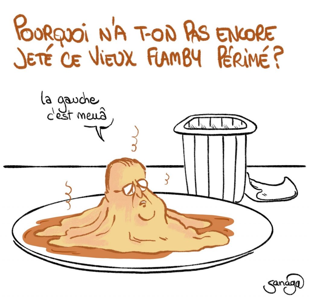 dessin presse humour François Hollande image drôle flamby périmé