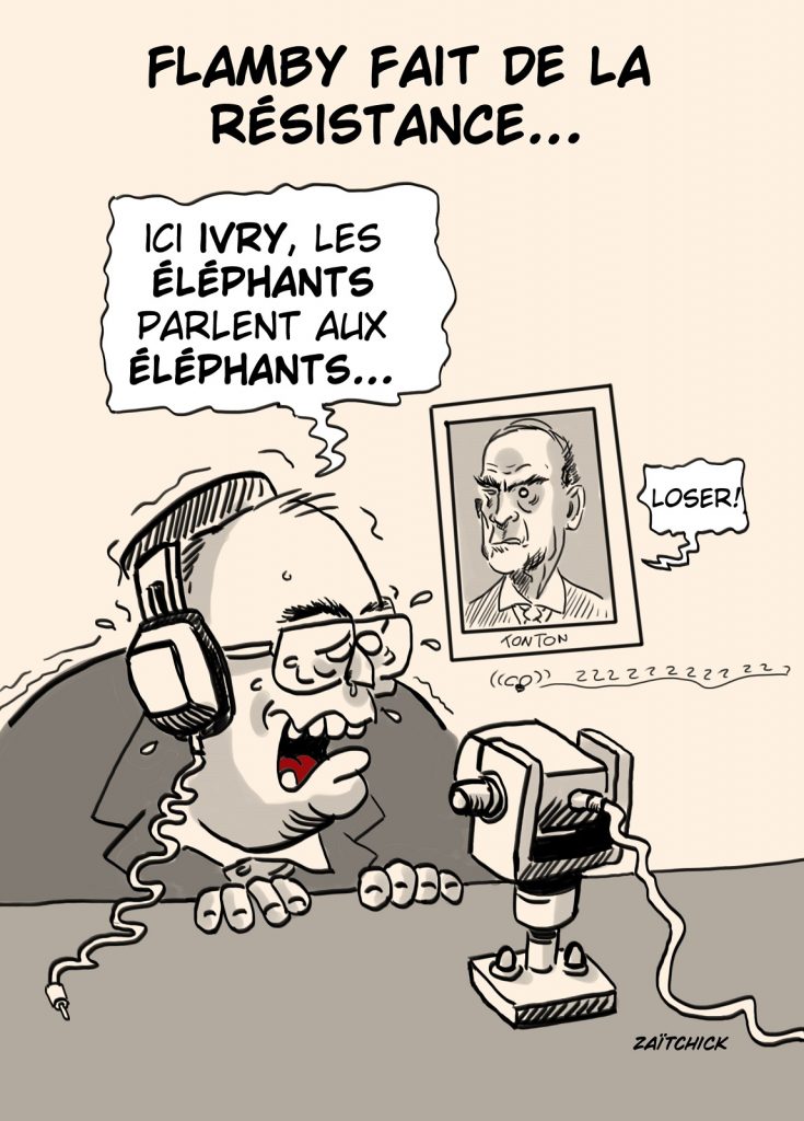 dessin presse humour législatives 2022 François Hollande image drôle Union Populaire résistance Flamby