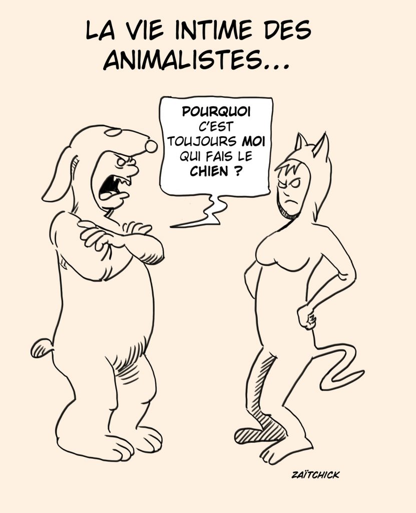 dessin presse humour animalisme image drôle vie intime