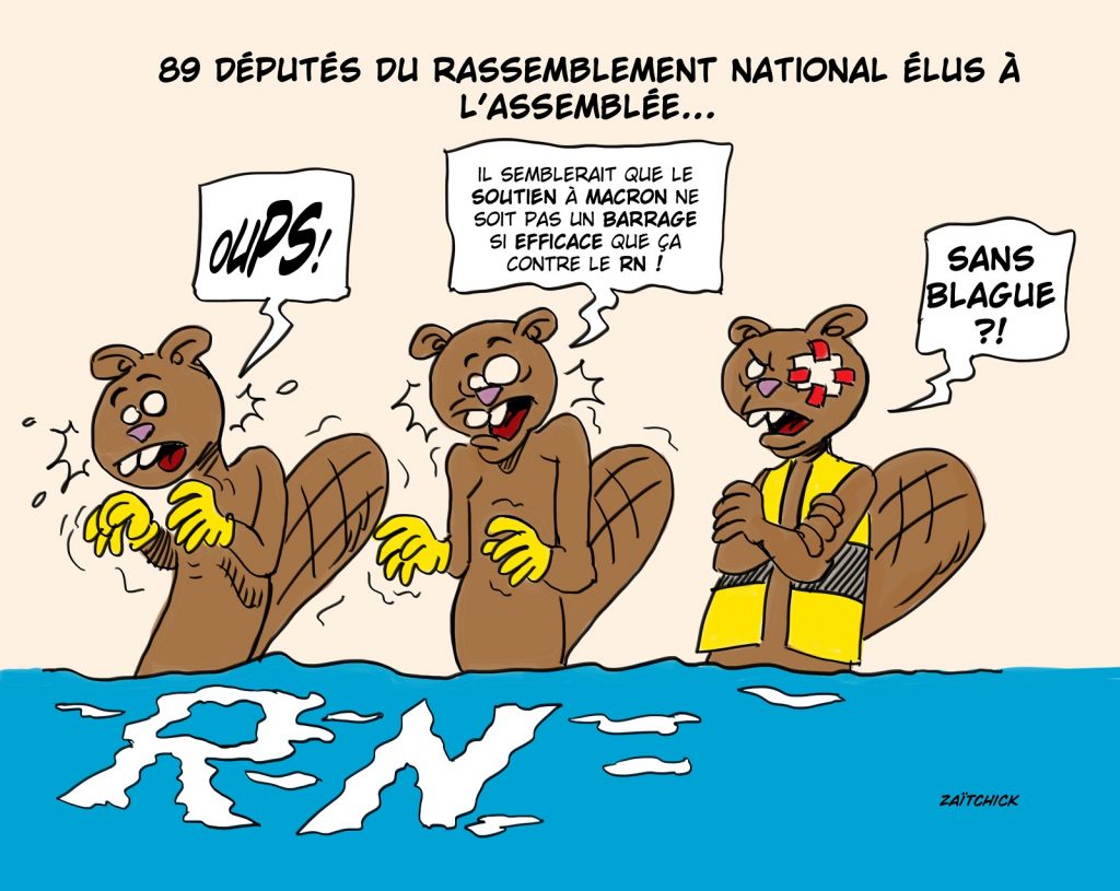 dessin presse humour législatives 2022 image drôle députés Rassemblement National