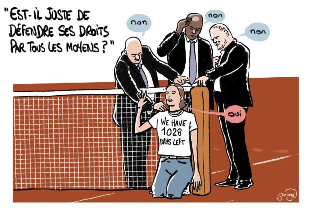 dessin presse humour Roland-Garros image drôle sujet baccalauréat philosophie