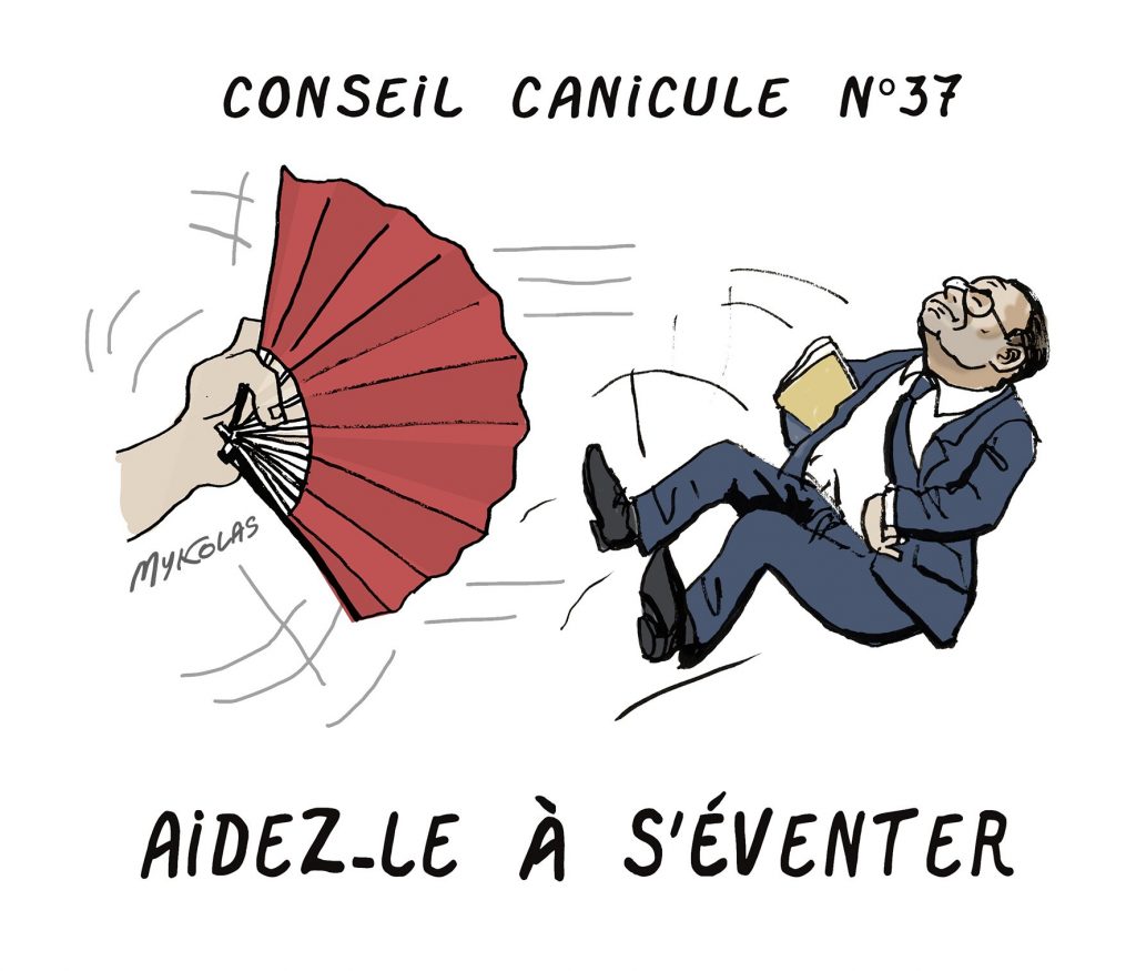 dessin presse humour législatives 2022 canicule image drôle Damien Abad