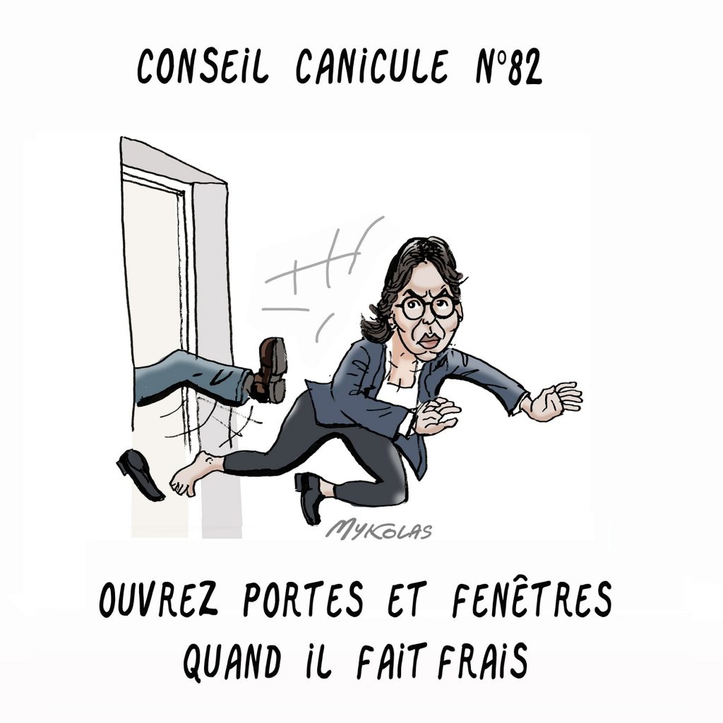 dessin presse humour législatives 2022 canicule image drôle Amélie de Montchalin